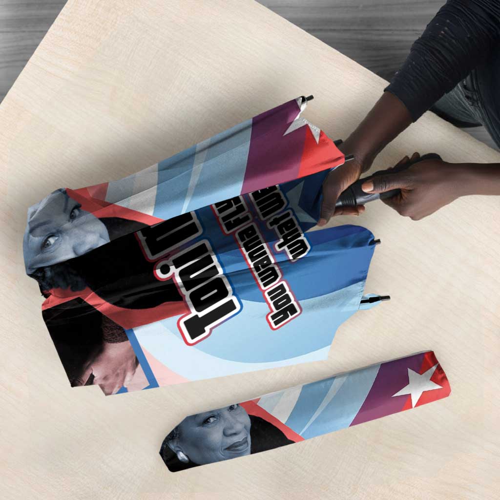 Toni Morrison Umbrella Abstract Wings Design Empowering Quote Dual Portrait Celebration of Literary Freedom - African Pride