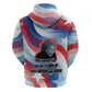 Toni Morrison Zip Hoodie Abstract Wings Design Empowering Quote Dual Portrait Celebration of Literary Freedom - African Pride