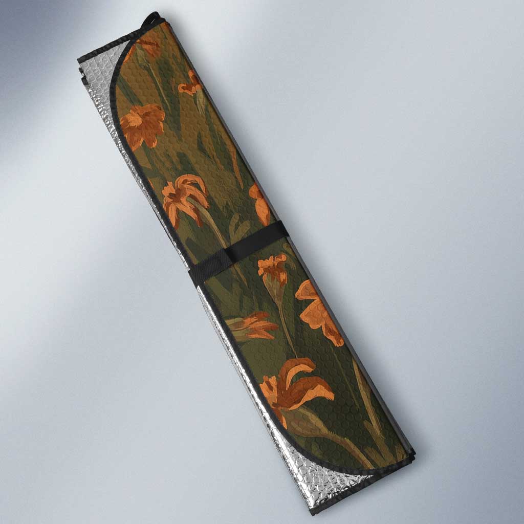 Toni Morrison Auto Sun Shade Floral Themed Design Featuring The Bluest Eye Cover Art Thought-Provoking Quote - African Pride