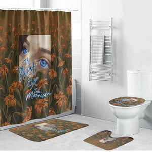 Toni Morrison Bathroom Set Floral Themed Design Featuring The Bluest Eye Cover Art Thought-Provoking Quote - African Pride