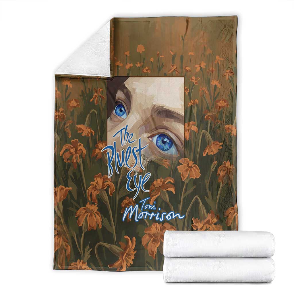 Toni Morrison Blanket Floral Themed Design Featuring The Bluest Eye Cover Art Thought-Provoking Quote - African Pride