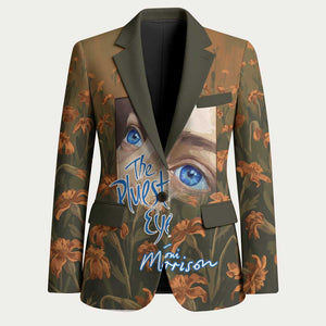 Toni Morrison Blazer Floral Themed Design Featuring The Bluest Eye Cover Art Thought-Provoking Quote - African Pride
