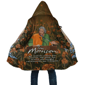 Toni Morrison Cloak Floral Themed Design Featuring The Bluest Eye Cover Art Thought-Provoking Quote - African Pride