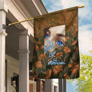 Toni Morrison Garden Flag Floral Themed Design Featuring The Bluest Eye Cover Art Thought-Provoking Quote - African Pride