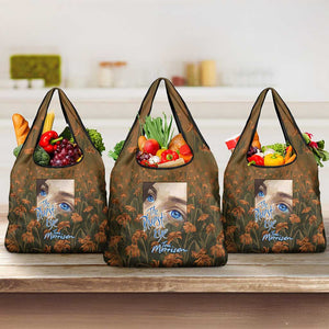 Toni Morrison Grocery Bag Floral Themed Design Featuring The Bluest Eye Cover Art Thought-Provoking Quote - African Pride