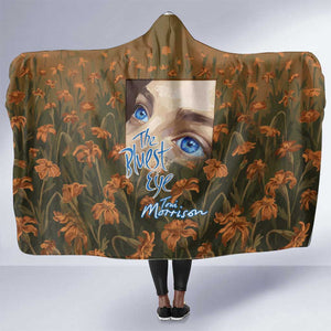 Toni Morrison Hooded Blanket Floral Themed Design Featuring The Bluest Eye Cover Art Thought-Provoking Quote - African Pride