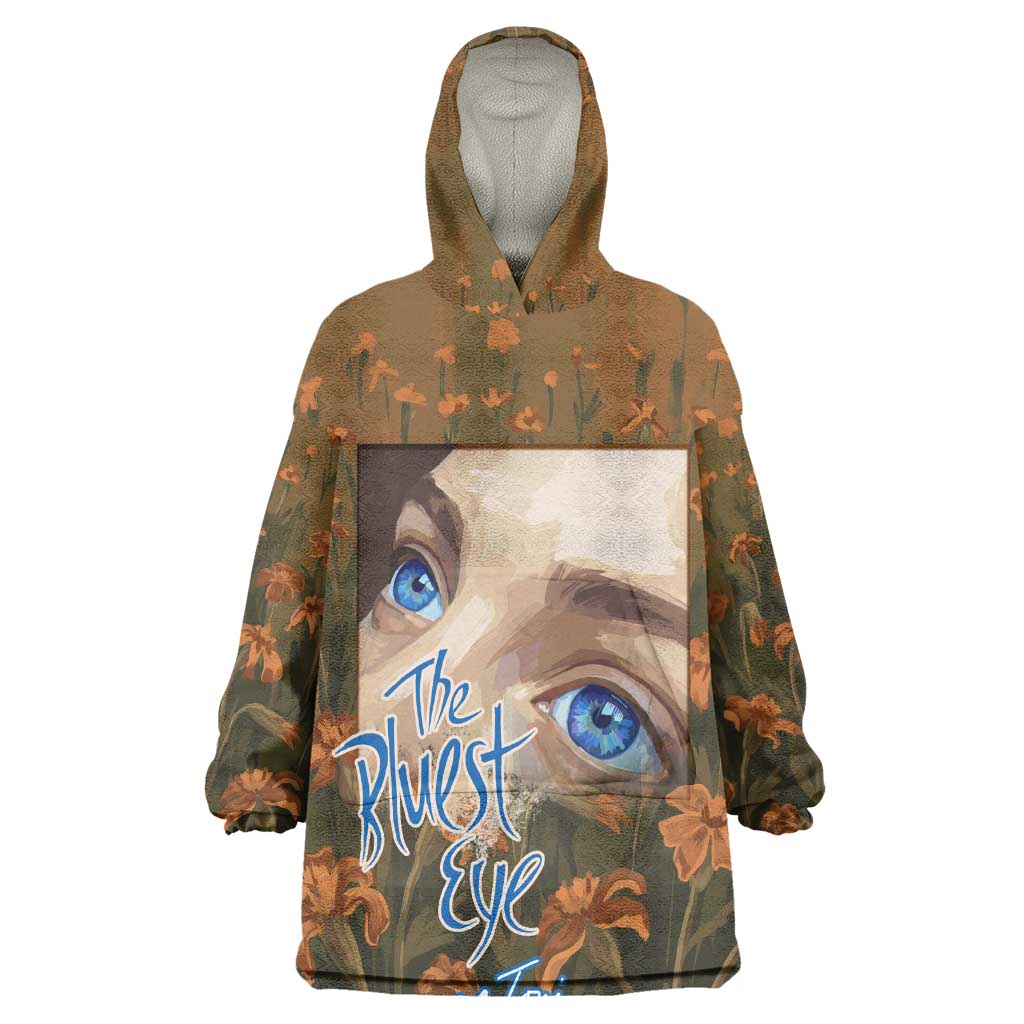 Toni Morrison Kid Wearable Blanket Hoodie Floral Themed Design Featuring The Bluest Eye Cover Art Thought-Provoking Quote - African Pride