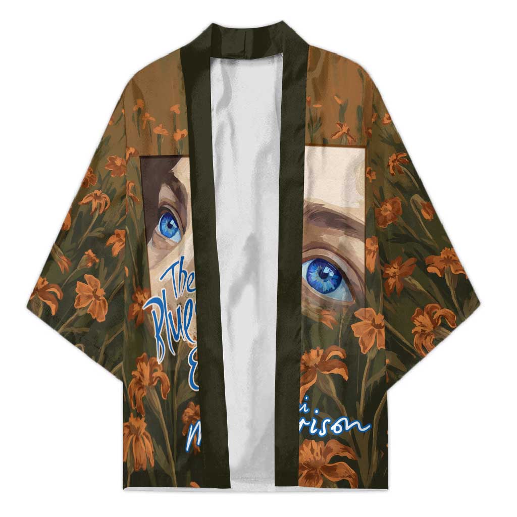 Toni Morrison Kimono Floral Themed Design Featuring The Bluest Eye Cover Art Thought-Provoking Quote - African Pride