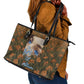 Toni Morrison Leather Tote Bag Floral Themed Design Featuring The Bluest Eye Cover Art Thought-Provoking Quote - African Pride
