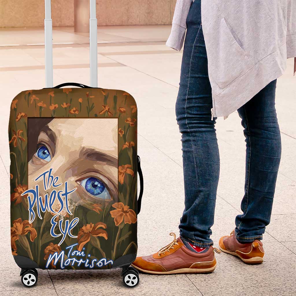 Toni Morrison Luggage Cover Floral Themed Design Featuring The Bluest Eye Cover Art Thought-Provoking Quote - African Pride