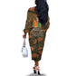 Toni Morrison Off The Shoulder Long Sleeve Dress Floral Themed Design Featuring The Bluest Eye Cover Art Thought-Provoking Quote - African Pride
