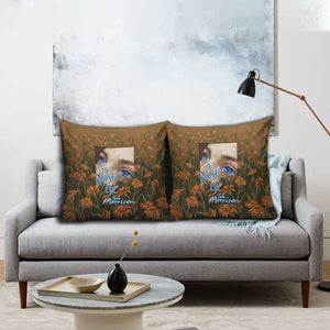 Toni Morrison Pillow Cover Floral Themed Design Featuring The Bluest Eye Cover Art Thought-Provoking Quote - African Pride