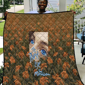 Toni Morrison Quilt Floral Themed Design Featuring The Bluest Eye Cover Art Thought-Provoking Quote - African Pride