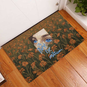 Toni Morrison Rubber Doormat Floral Themed Design Featuring The Bluest Eye Cover Art Thought-Provoking Quote - African Pride