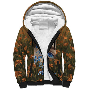 Toni Morrison Sherpa Hoodie Floral Themed Design Featuring The Bluest Eye Cover Art Thought-Provoking Quote - African Pride