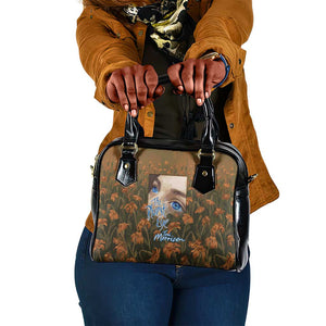Toni Morrison Shoulder Handbag Floral Themed Design Featuring The Bluest Eye Cover Art Thought-Provoking Quote - African Pride