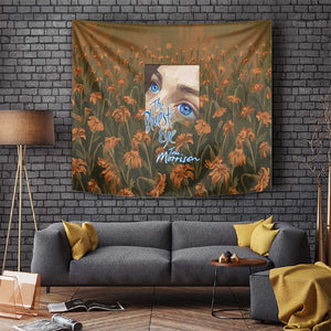 Toni Morrison Tapestry Floral Themed Design Featuring The Bluest Eye Cover Art Thought-Provoking Quote - African Pride