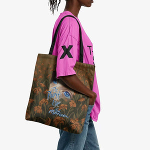 Toni Morrison Tote Bag Floral Themed Design Featuring The Bluest Eye Cover Art Thought-Provoking Quote - African Pride