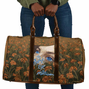 Toni Morrison Travel Bag Floral Themed Design Featuring The Bluest Eye Cover Art Thought-Provoking Quote - African Pride