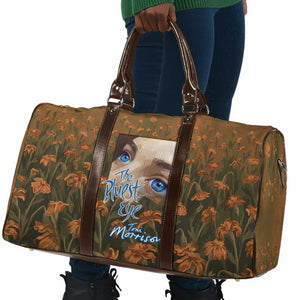 Toni Morrison Travel Bag Floral Themed Design Featuring The Bluest Eye Cover Art Thought-Provoking Quote - African Pride
