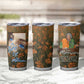 Toni Morrison Tumbler Cup Floral Themed Design Featuring The Bluest Eye Cover Art Thought-Provoking Quote - African Pride