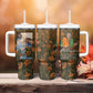 Toni Morrison Tumbler With Handle Floral Themed Design Featuring The Bluest Eye Cover Art Thought-Provoking Quote - African Pride