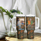 Toni Morrison Tumbler With Handle Floral Themed Design Featuring The Bluest Eye Cover Art Thought-Provoking Quote - African Pride