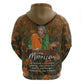 Toni Morrison Zip Hoodie Floral Themed Design Featuring The Bluest Eye Cover Art Thought-Provoking Quote - African Pride