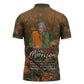 Toni Morrison Zipper Polo Shirt Floral Themed Design Featuring The Bluest Eye Cover Art Thought-Provoking Quote - African Pride
