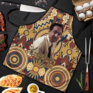 Langston Hughes Apron Vibrant Jazz Age Pattern - Typewriter and Silhouettes Celebration of Harlem Renaissance - African Pride
