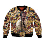 Langston Hughes Bomber Jacket Vibrant Jazz Age Pattern - Typewriter and Silhouettes Celebration of Harlem Renaissance - African Pride
