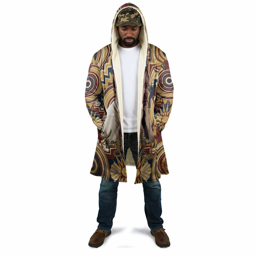 Langston Hughes Cloak Vibrant Jazz Age Pattern - Typewriter and Silhouettes Celebration of Harlem Renaissance - African Pride