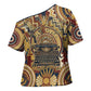 Langston Hughes Cross Shoulder Shirt Vibrant Jazz Age Pattern - Typewriter and Silhouettes Celebration of Harlem Renaissance - African Pride