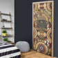 Langston Hughes Door Cover Vibrant Jazz Age Pattern - Typewriter and Silhouettes Celebration of Harlem Renaissance - African Pride
