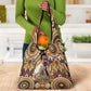Langston Hughes Grocery Bag Vibrant Jazz Age Pattern - Typewriter and Silhouettes Celebration of Harlem Renaissance - African Pride