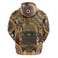 Langston Hughes Hoodie Vibrant Jazz Age Pattern - Typewriter and Silhouettes Celebration of Harlem Renaissance - African Pride