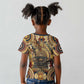 Langston Hughes Kid T shirt Vibrant Jazz Age Pattern - Typewriter and Silhouettes Celebration of Harlem Renaissance - African Pride
