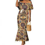 Langston Hughes Mermaid Dress Vibrant Jazz Age Pattern - Typewriter and Silhouettes Celebration of Harlem Renaissance - African Pride