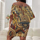 Langston Hughes Off Shoulder Short Dress Vibrant Jazz Age Pattern - Typewriter and Silhouettes Celebration of Harlem Renaissance - African Pride