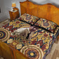 Langston Hughes Quilt Bed Set Vibrant Jazz Age Pattern - Typewriter and Silhouettes Celebration of Harlem Renaissance - African Pride