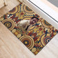 Langston Hughes Rubber Doormat Vibrant Jazz Age Pattern - Typewriter and Silhouettes Celebration of Harlem Renaissance - African Pride
