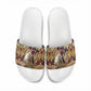 Langston Hughes Slide Sandals Vibrant Jazz Age Pattern - Typewriter and Silhouettes Celebration of Harlem Renaissance - African Pride