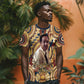 Langston Hughes T shirt Vibrant Jazz Age Pattern - Typewriter and Silhouettes Celebration of Harlem Renaissance - African Pride