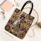 Langston Hughes Tote Bag Vibrant Jazz Age Pattern - Typewriter and Silhouettes Celebration of Harlem Renaissance - African Pride