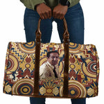 Langston Hughes Travel Bag Vibrant Jazz Age Pattern - Typewriter and Silhouettes Celebration of Harlem Renaissance - African Pride