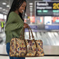 Langston Hughes Travel Bag Vibrant Jazz Age Pattern - Typewriter and Silhouettes Celebration of Harlem Renaissance - African Pride