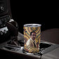 Langston Hughes Tumbler Cup Vibrant Jazz Age Pattern - Typewriter and Silhouettes Celebration of Harlem Renaissance - African Pride