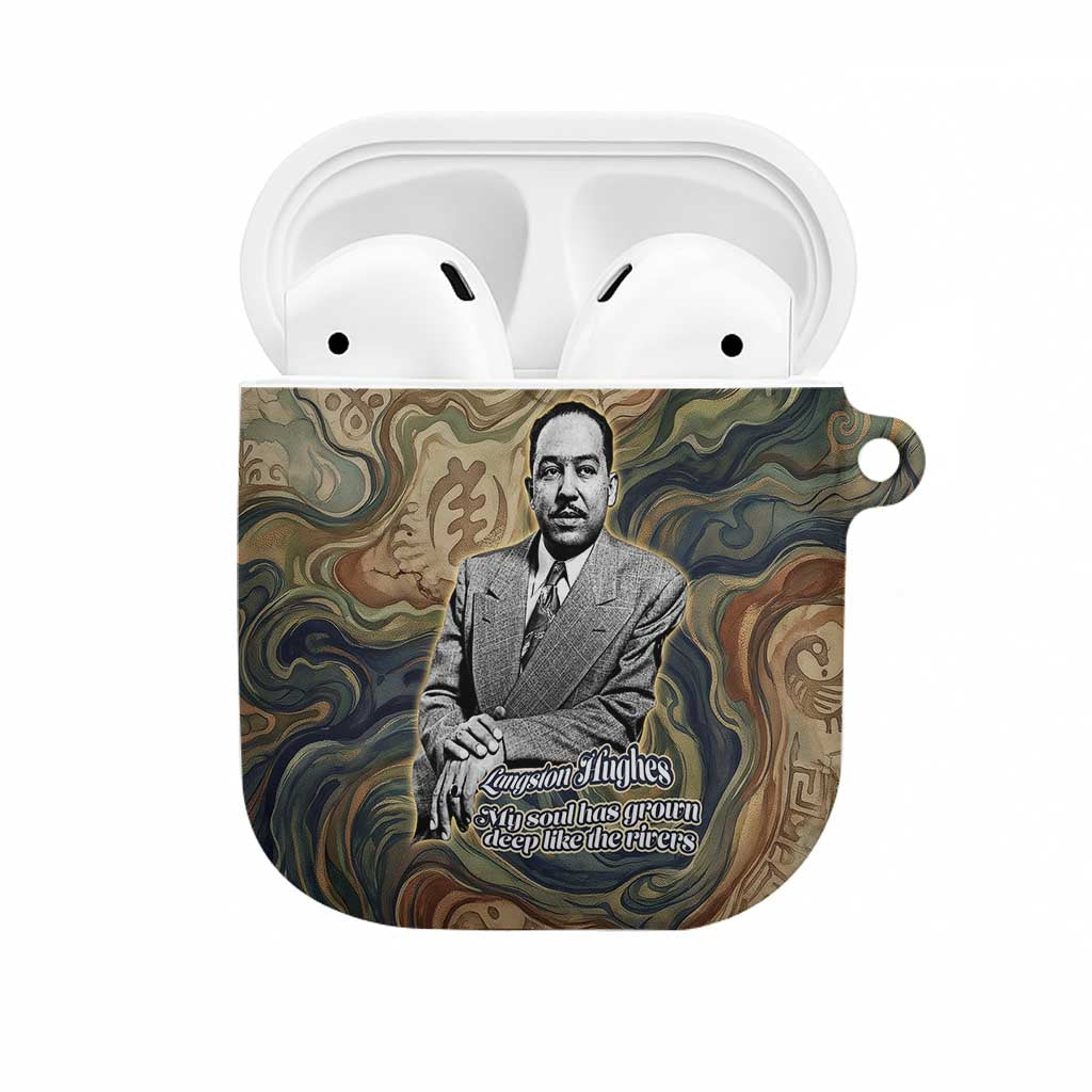 Langston Hughes AirPods Case My Soul Has Grown Deep Like the Rivers - African Pride