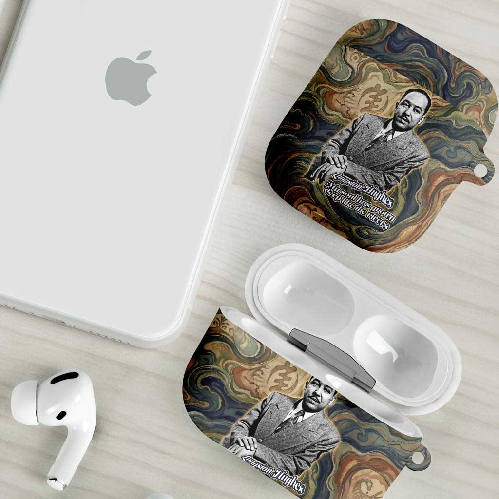 Langston Hughes AirPods Case My Soul Has Grown Deep Like the Rivers - African Pride