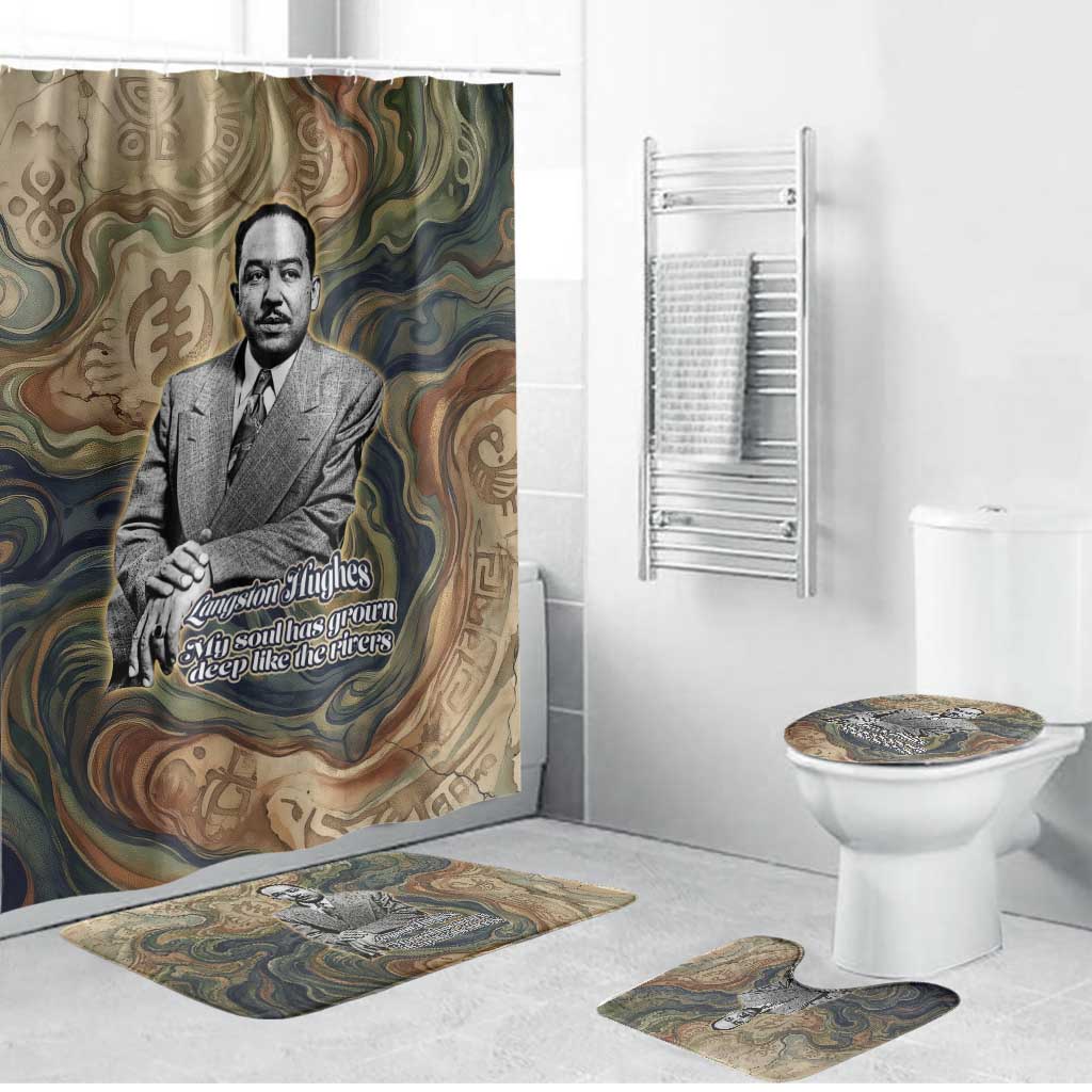 Langston Hughes Bathroom Set My Soul Has Grown Deep Like the Rivers - African Pride